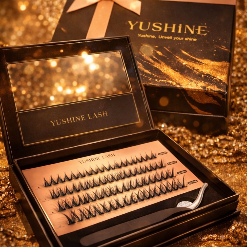 Yushine Lash Individual Cluster Lashes - Black